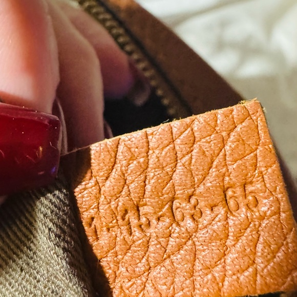 Chloe Marcie Satchel in Tan Grained Leather with Gold Accents - Picture 11 of 12